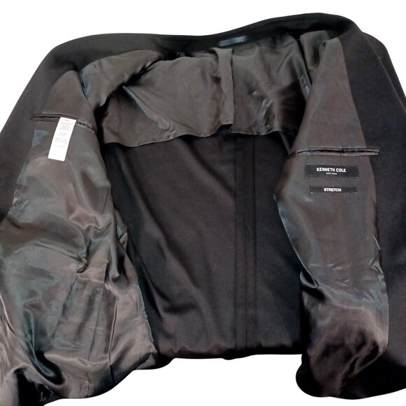 Kenneth Cole NWT Mens XL Black 2-Button Stretch Blazer Jacket Polyester Blend - Picture 6 of 6